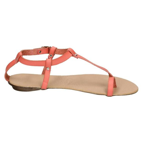 Spot On Ladies Spot On Flat Toeloop Sandal Ankle Strap