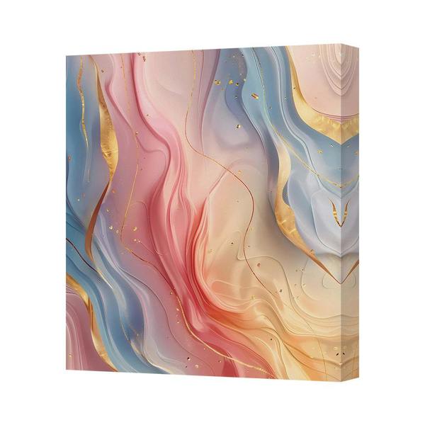 Benjamin Tate Design Abstract Canvas Art Print Made In The United Kingdom With Gold Accents