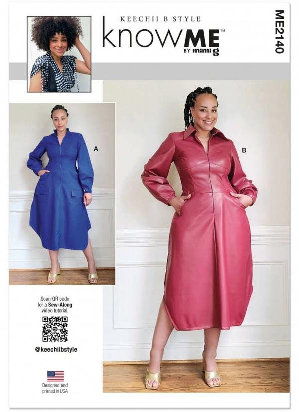 Know Me Sewing Pattern 2140, Dresses for Women, N5 (10-12-14-16-18) - Intermediate