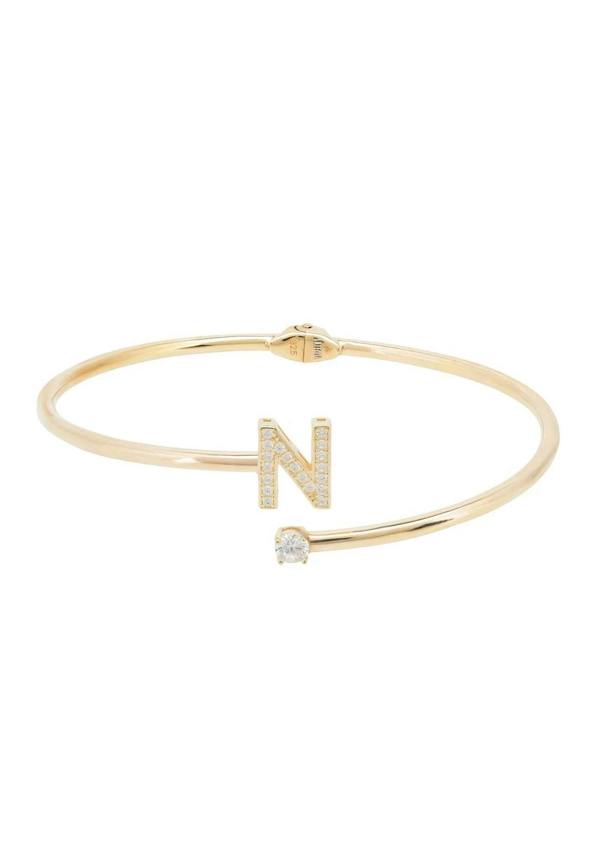 Initial Bangle Gold N - LATELITA Bracelets