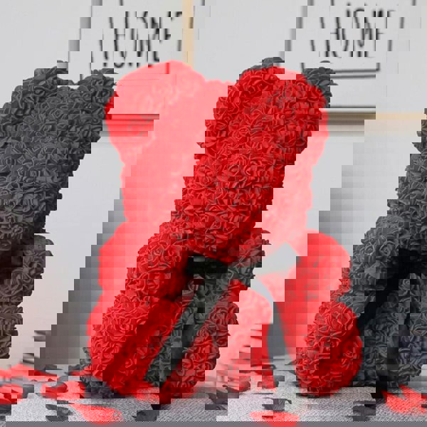 smartbies Rose Bear With Ribbon Rose Petals Teddy Bear Romantic Rose Petal Gift for Women