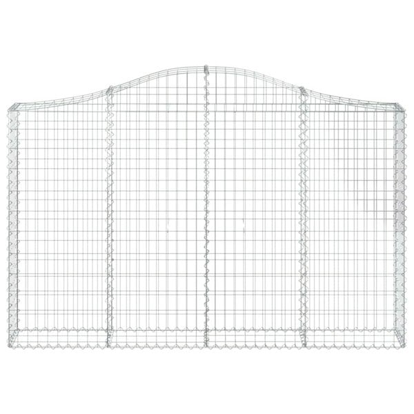 Berkfield Arched Gabion Baskets 2 pcs 200x30x120/140 cm Galvanised Iron