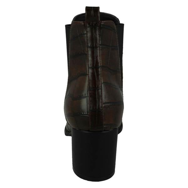 Spot On Ladies Spot On Mid Chunky Heel Ankle Boots F51090