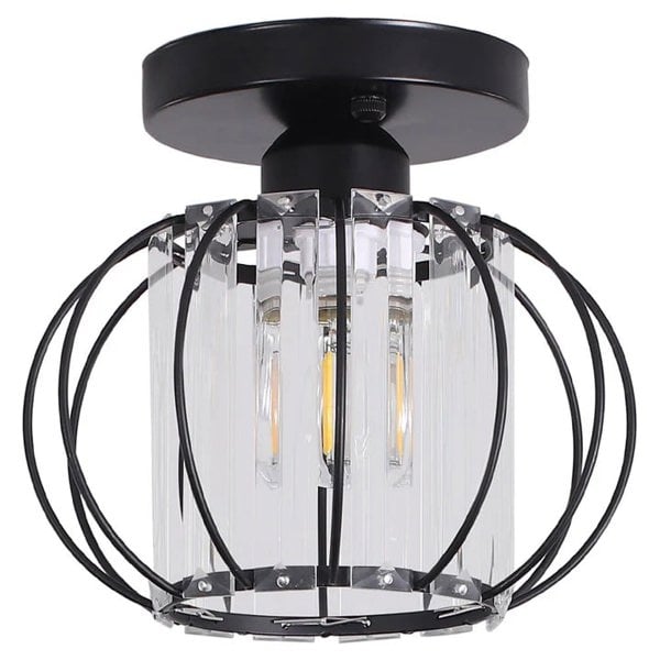 Metal Lantern Shape 1-Light Pendant Light Living and Home