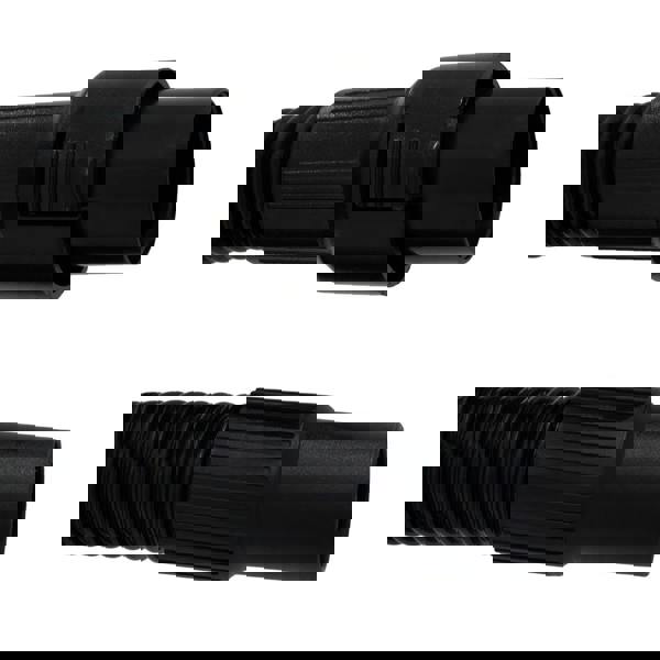 Flexible black 5m hose for 80L wet and dry vacuum, featuring durable connectors for easy attachment and optimal suction performance