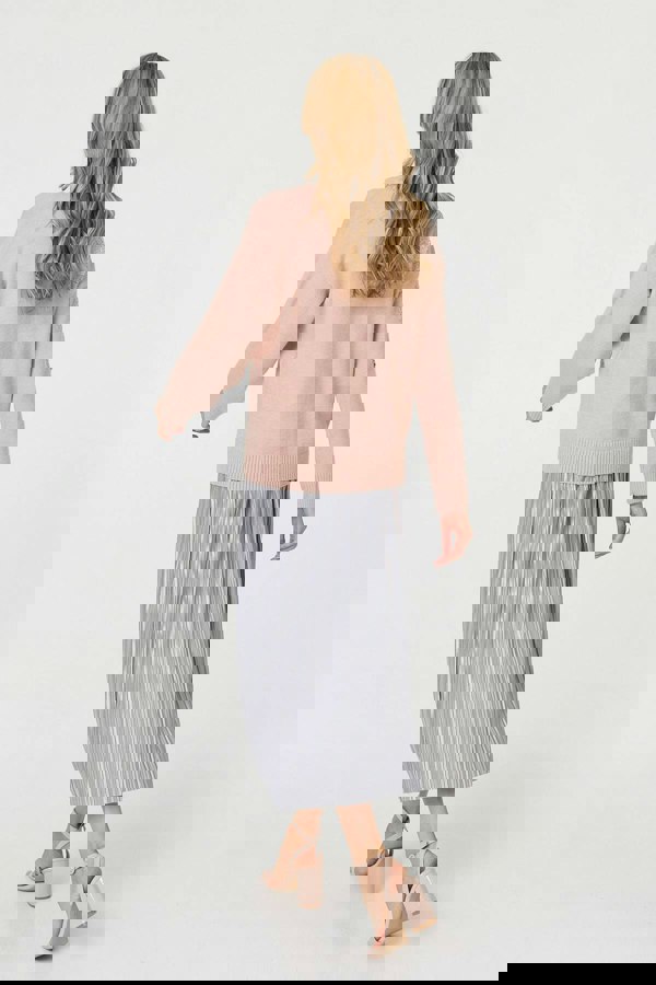 Pink | Sparkly Floral Detail Relaxed Jumper
