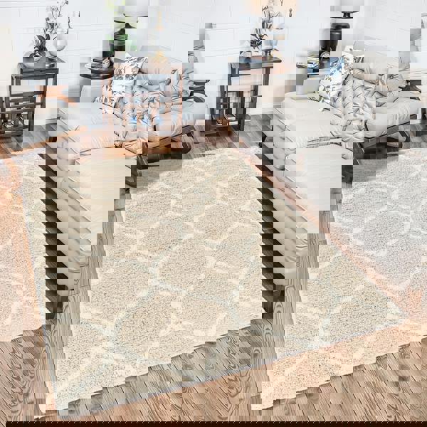 Livabliss Urban Shag-Modern Beige Ivory Cream Soft Plush Pile Rug