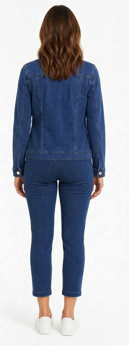 PennyPlain Cropped Jeggings -Blue Wash