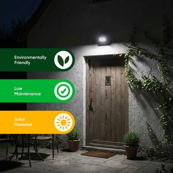 Gardenwize Solar Security Light – Guardian 800 Motion Sensor LED Floodlight