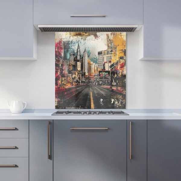 Warren Reed New York Urban Graffiti Glass Kitchen Splashback - 00008