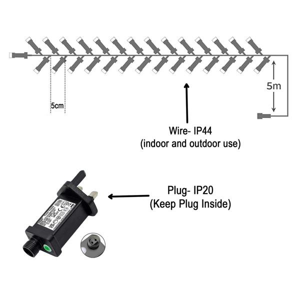 Warm White Outdoor Christmas Fairy Lights with Remote Control, 480 or 720 LED, 29m Cluster String Lights image 5