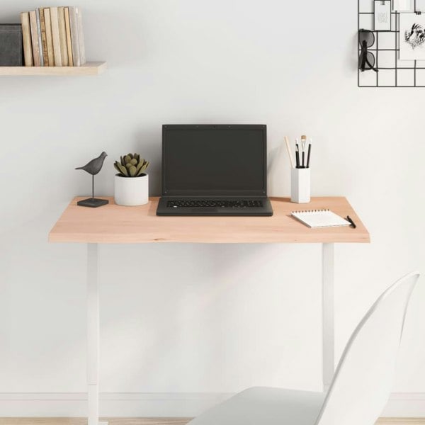 Berkfield Table Top 80x40x2 cm Untreated Solid Wood Oak