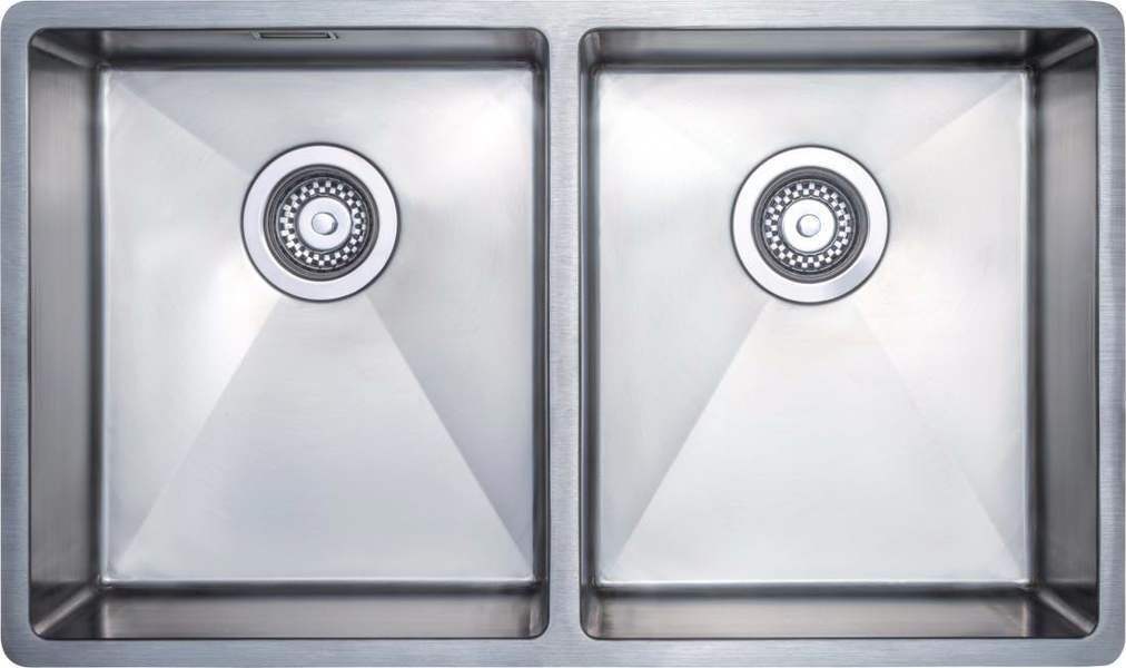 Austen & Co. Garda Double Bowl Reversible Inset Or Undermount Stainless Steel Kitchen Sink