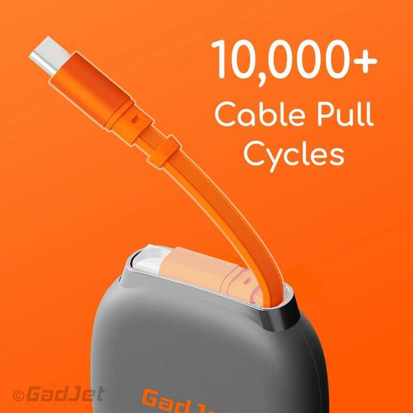 Retractable USB-C Charge & Sync Cable