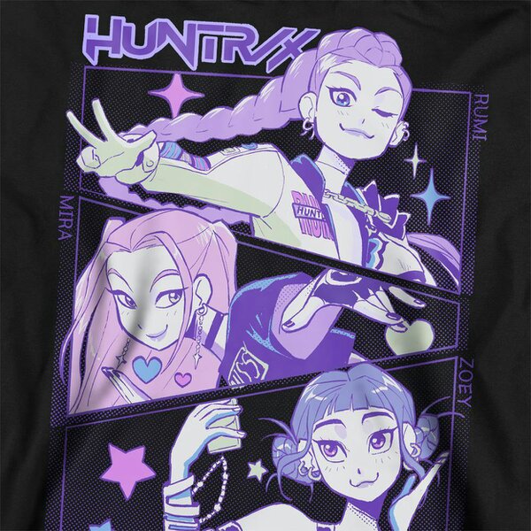 K-Pop Demon Hunters Unisex Adult Huntr/X Anime Sweatshirt - Black