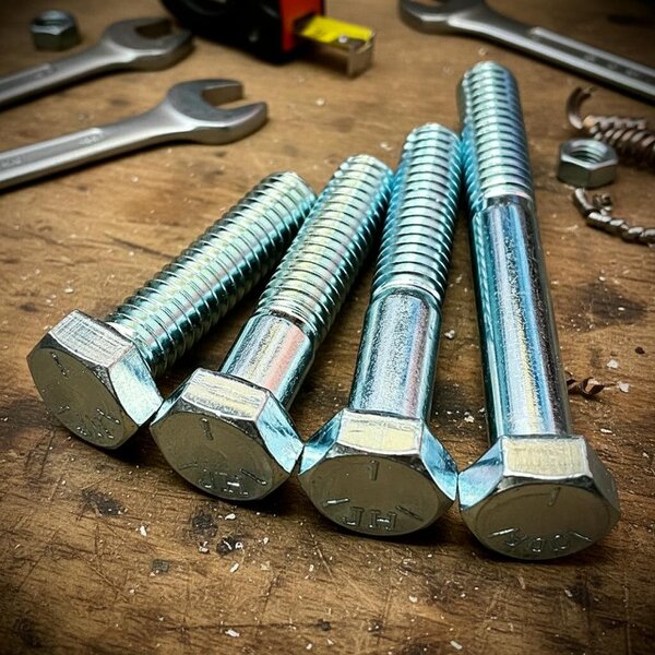 Fixaball UNC 1/2" Hex Bolt Set Screws High Tensile 8.8 Zinc BZP