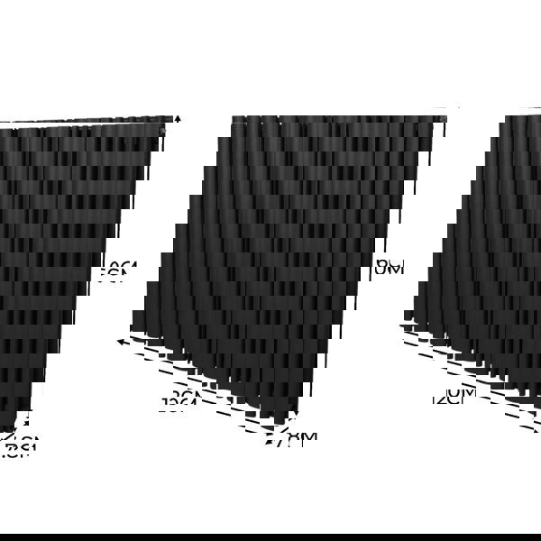 Monstershop Oval Column Radiator – 600mm x 1200mm – Black