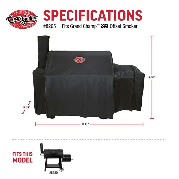 Char-Griller Grill Cover - Char-Griller® Grand Champ™ Offset Smoker & Grill