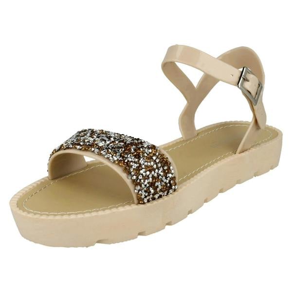 Savannah Ladies Savannah Flatform Glitter Sandal