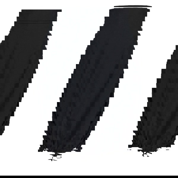 J W Anderson black cotton-blend skirt in an A-line cut with drawstring gathering to hemline