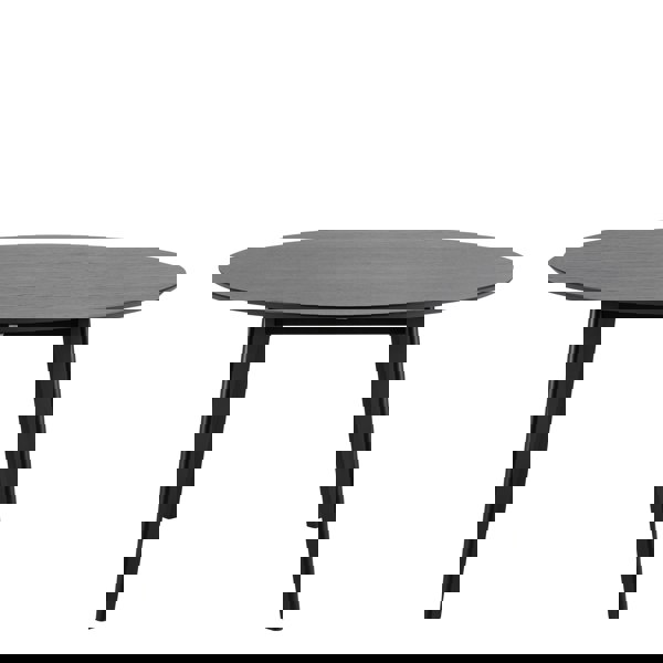 Furniture To Go Roxby Round Dining Table in Black 140x76cm