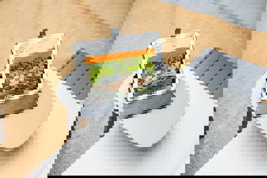 Garden Impressions Lucca Laptop Table - Taupe and Carbon Black