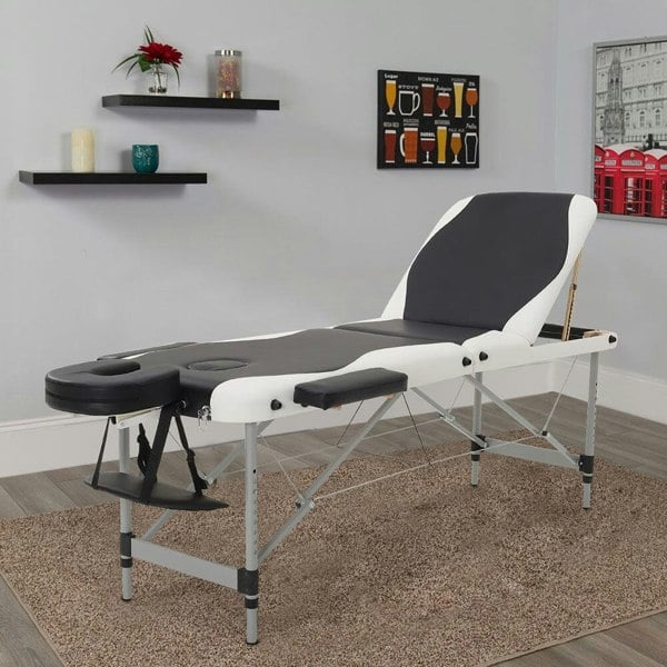 Leather Upholstered Adjustable Massage Bed Bedroom Furniture Living and Home
