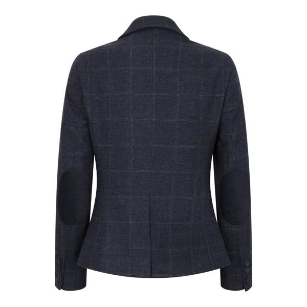 TruClothing Women's Navy Blue Tailored Fit Tweed Formal Blazer
