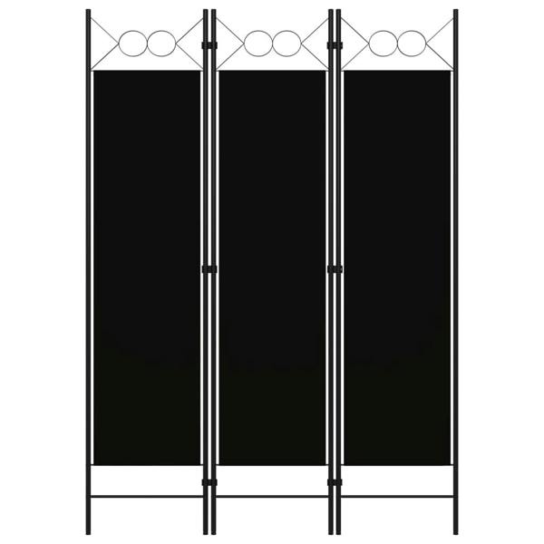 Berkfield 3-Panel Room Divider Black 120x180 cm