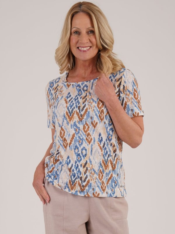 TIGI-Wear Ikat Print Top