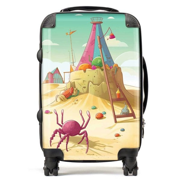 Warren Reed Crab On A Beach Holiday Suitcase