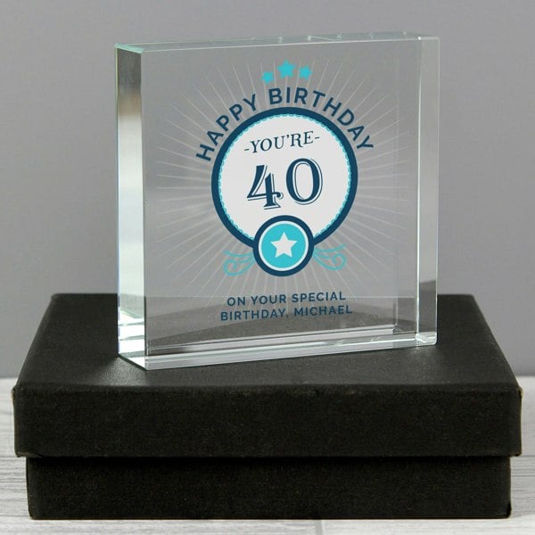 Personalised Memento Company Personalised Birthday Crystal Token
