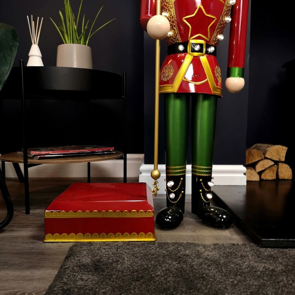 Samuel Alexander 119cm Light Up Nutcracker Soldier LED Christmas Wooden Ornament Home Decoration