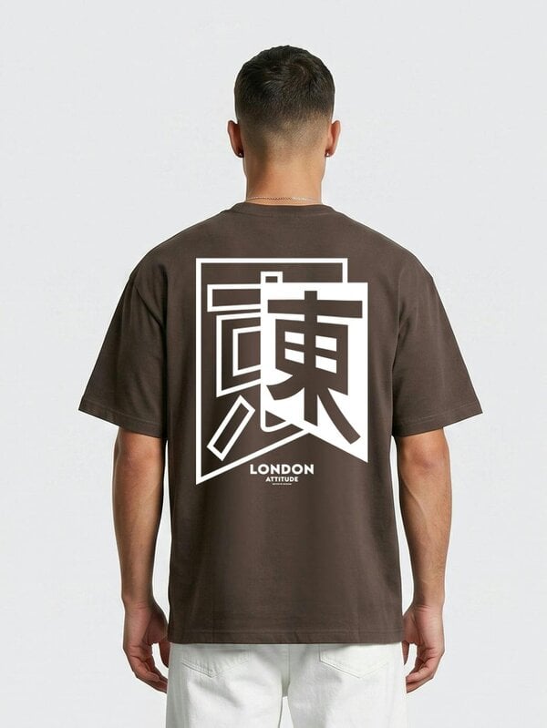 London Attitude Japanese inspired Oversized Heavyweight Cotton T-Shirt