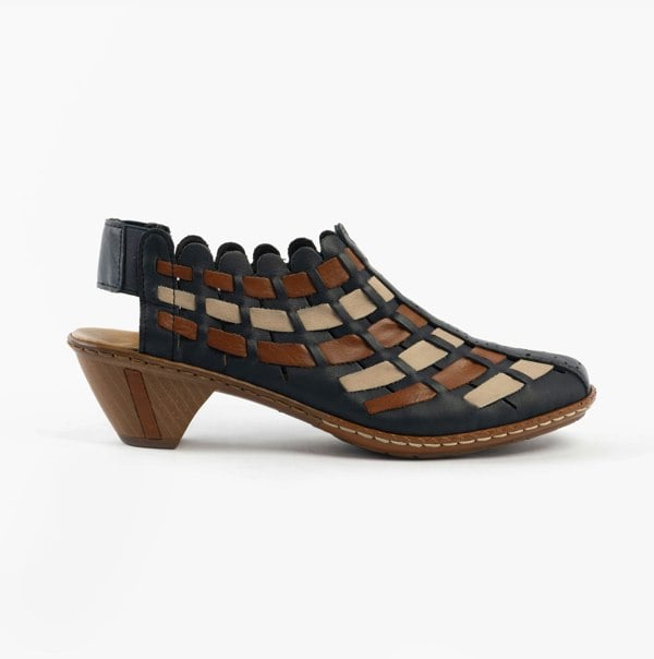 Rieker 46778-14 Womens Shoes - Blue Combination