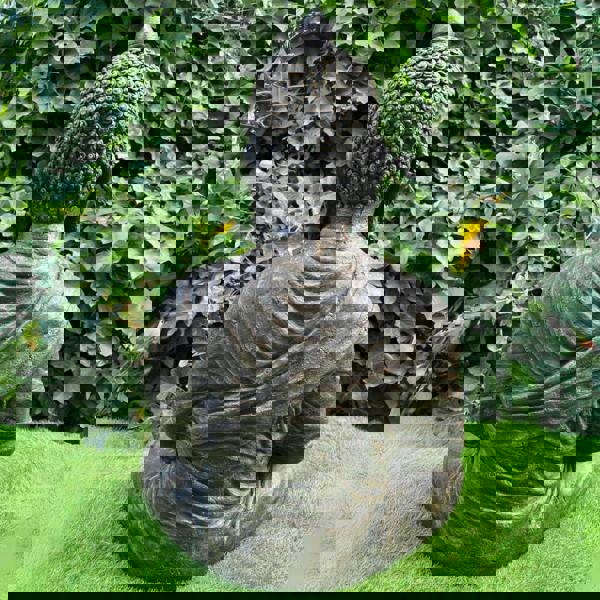 Timeless Zen Large Antique Bronze Meditating Buddha Garden Ornament