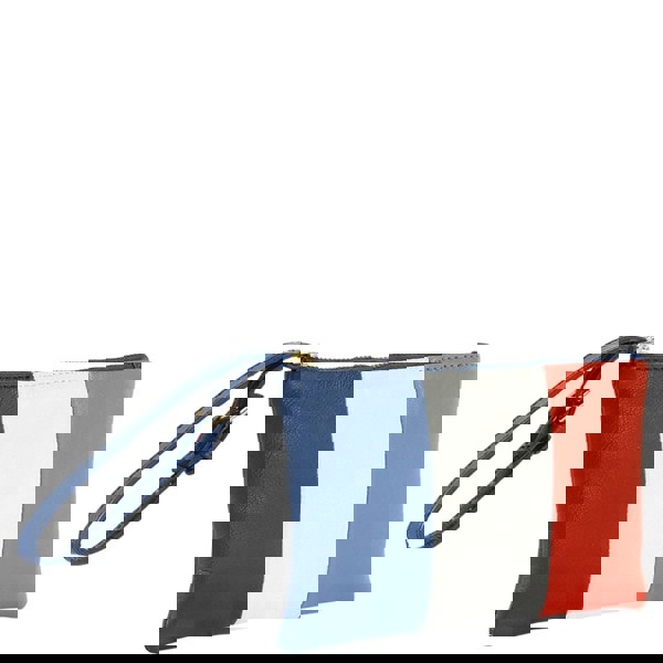 Assots London 'FRENCH' Country Flag Designer Leather Wristlet