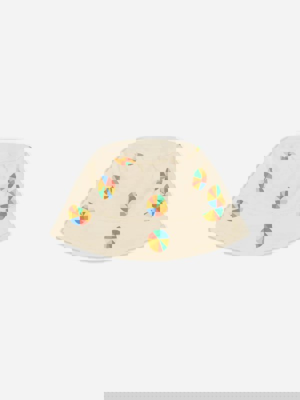 The Bonnie Mob Girls Chill Parasol Sun Hat in Ivory