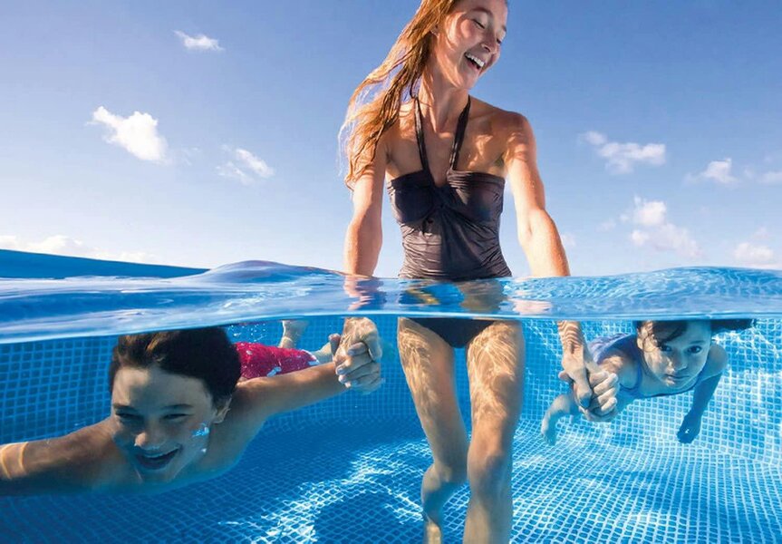 INTEX Rectangular Pool Metal Frame 260 X 160 X 65cm