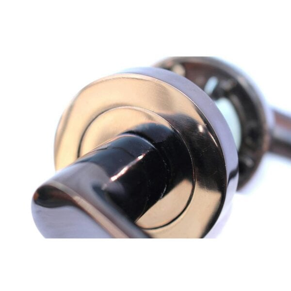 EDH Door Hardware MODERN BLACK Nickel TWIST DOOR HANDLES On Round Rose Door Handle Astrid
