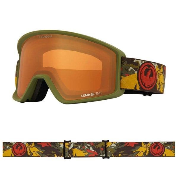 Dragon DXT OTG - Leafy Camo with Lumalens Amber Lens