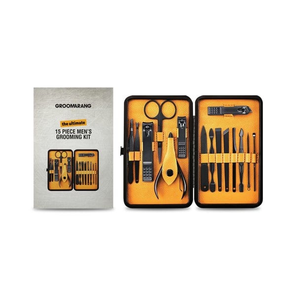 Groomarang 'The Ultimate' 15 Piece Mens Grooming Manicure & Pedicure Kit