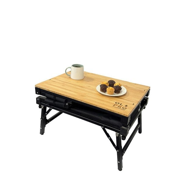 Bamboo 3 in 1 Folding Table/Storage Camping Cupboard OLPRO