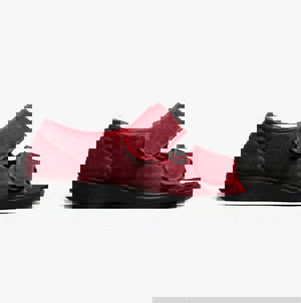 GBS Med BROMPTON Unisex Wide Fit Slippers Burgundy