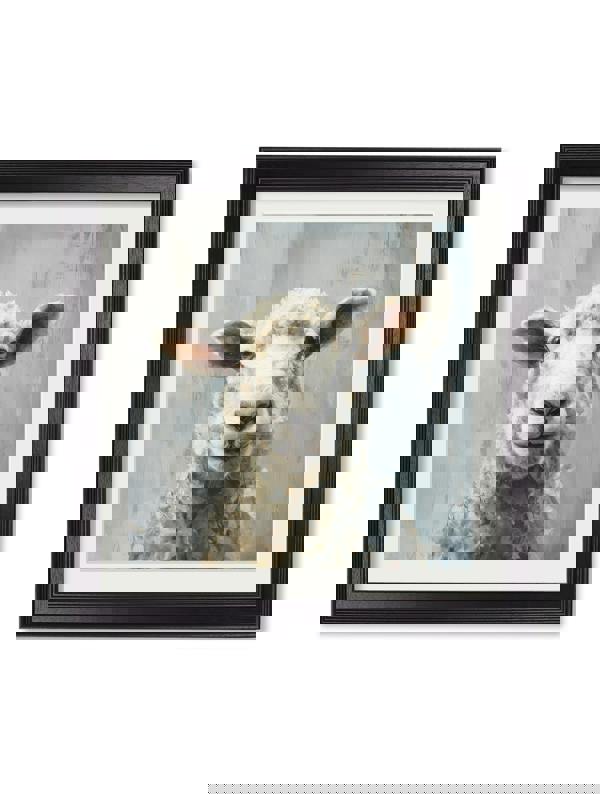 Exceptional Art The Jolly Sheep - Black Hurstwood square frame