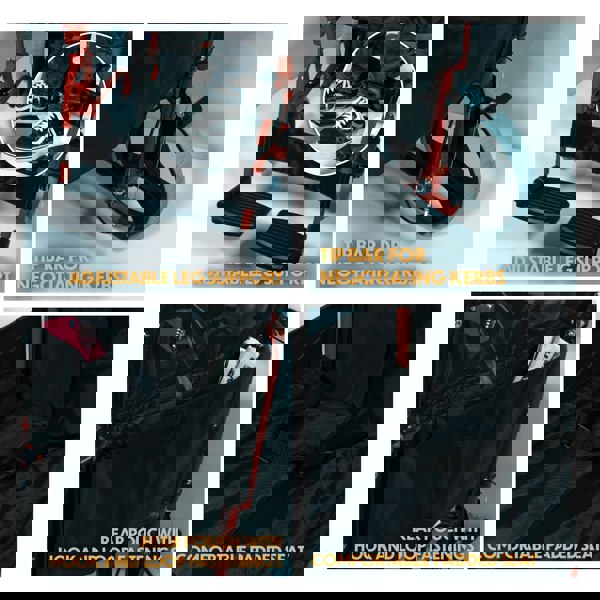 Aidapt Compact Transport Aluminium Wheelchair Red