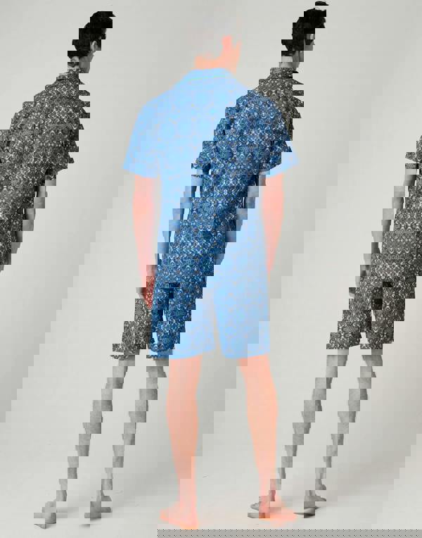 British Boxers Men's Crisp Cotton Short Pyjama Set – Marrakesh Paisley