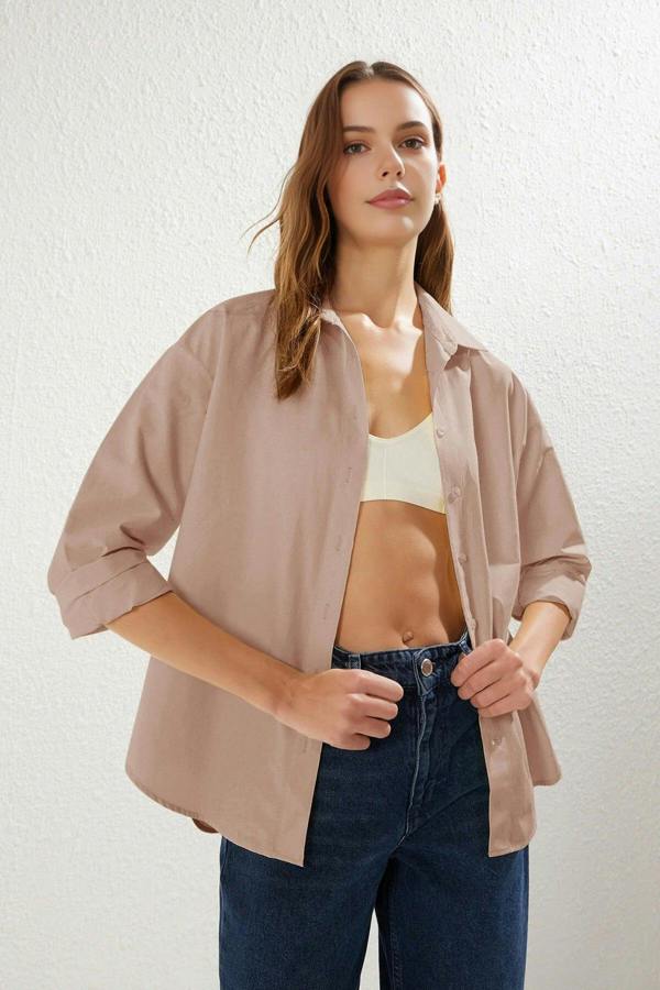 WOVCOR Loose Fit Cotton Woven Shirt