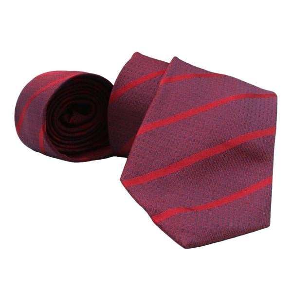 Dunhill subtle repeated d patterned striped silk tie