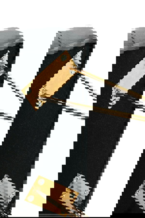 Living and Home Buttoned Velvet Bench Gold Hairpin Legs